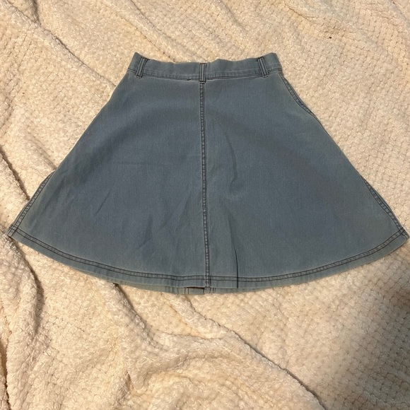 Denim Skirt with Buttons - Picture 3 of 5